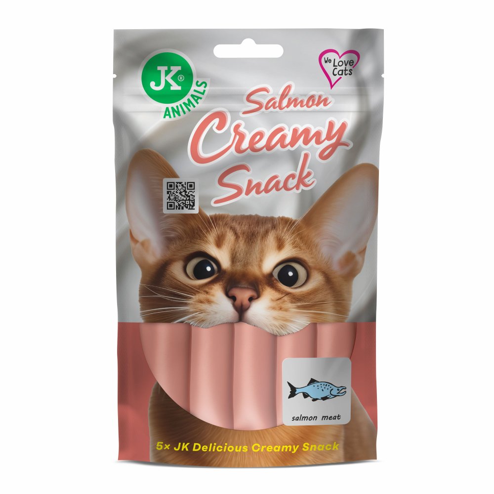 Krémes csemege lazacos ízesítéssel macskáknak 5x15 g