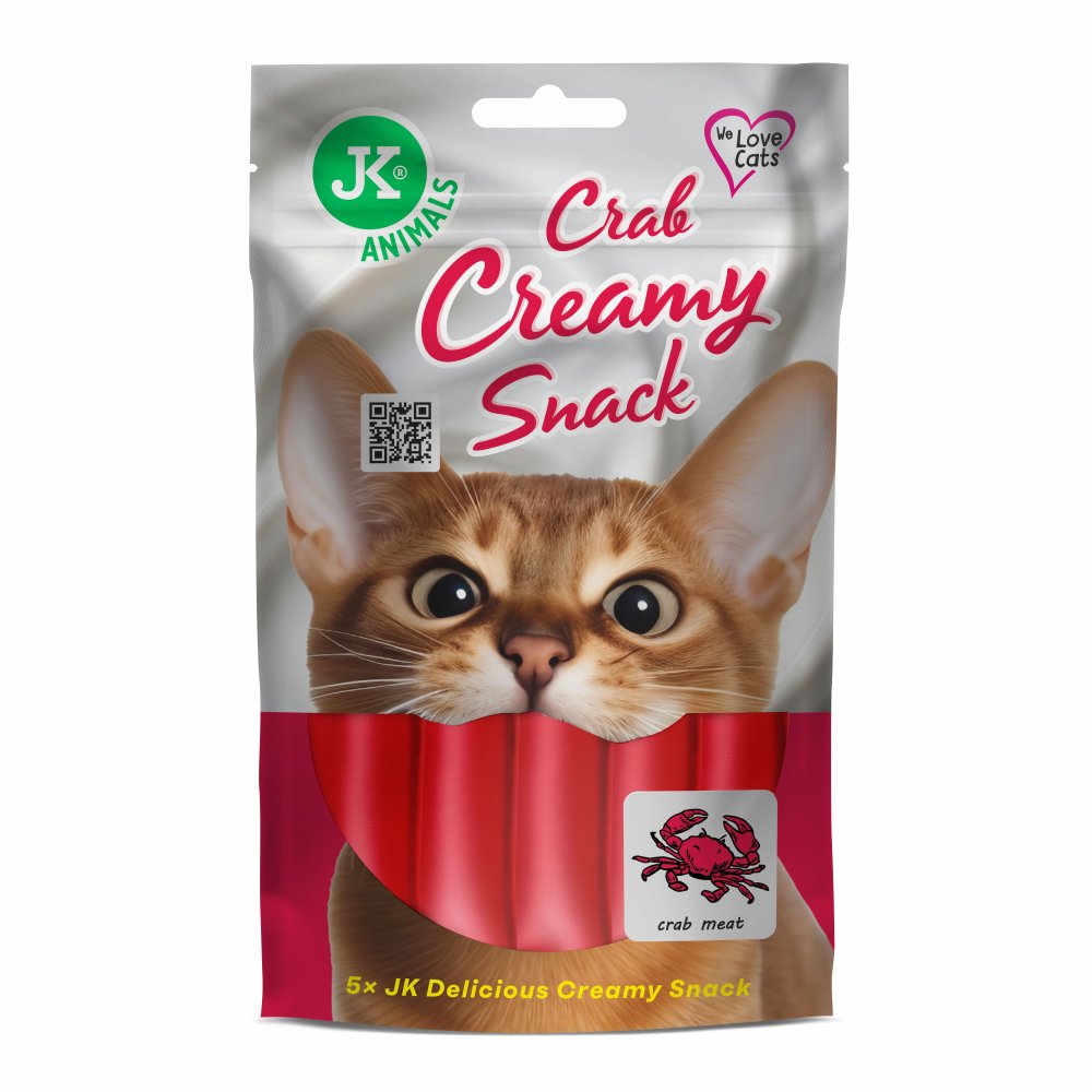 Krabia krémová maškrta pre mačky 5x15 g
